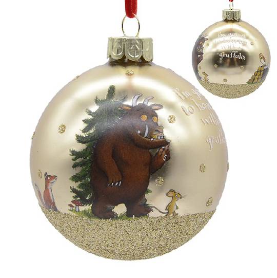 Glass Ball Gold, Gruffalo & Mouse 8cm *ETA Nov